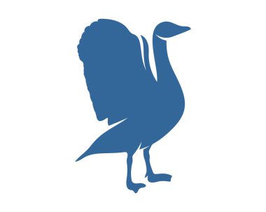 Kuğu logosu tasarım şablonu, Siluet Kuğu logosu, Çizim