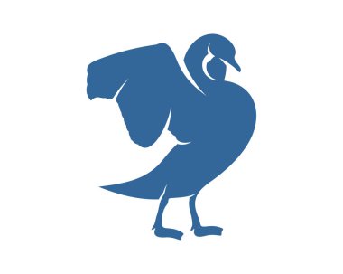 Kuğu logosu tasarım şablonu, Siluet Kuğu logosu, Çizim