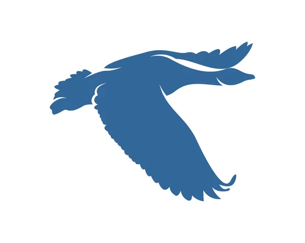 Swan Logo Vector Design Template Silhouette Swan Logo Illustration — Stock Vector