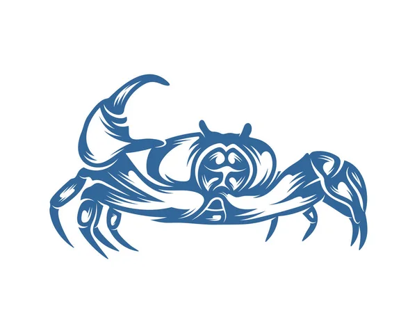 Krabben Logo Vektordesign Vorlage Silhouette Krabben Logo Illustration — Stockvektor