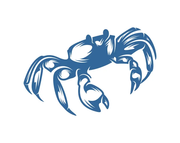 Modèle Conception Vectorielle Logo Crabe Logo Crabe Silhouette Illustration — Image vectorielle