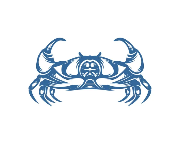 Modèle Conception Vectorielle Logo Crabe Logo Crabe Silhouette Illustration — Image vectorielle