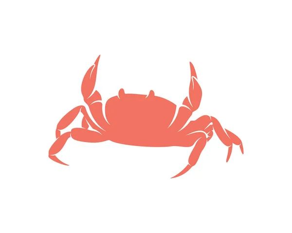 Crab Logo Vector Design Template Silhouette Crab Logo Illustration — Stock Vector