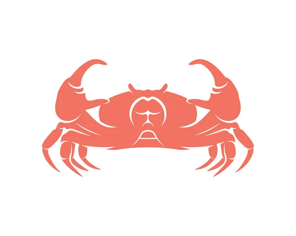 Modèle Conception Vectorielle Logo Crabe Logo Crabe Silhouette Illustration — Image vectorielle