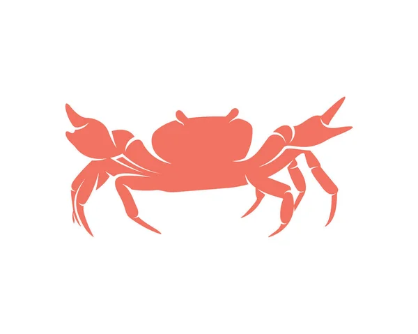 Modèle Conception Vectorielle Logo Crabe Logo Crabe Silhouette Illustration — Image vectorielle