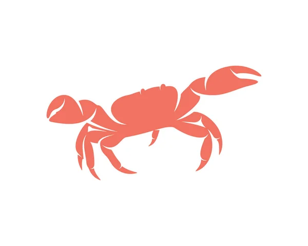 Modèle Conception Vectorielle Logo Crabe Logo Crabe Silhouette Illustration — Image vectorielle