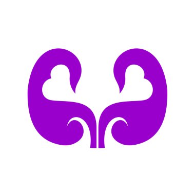 Sevgi Logosu Tasarım Şablonu vektörü olan böbrek