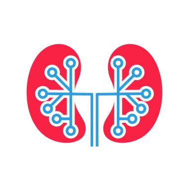 Teknik böbrek logosu tasarım vektörü, Hızlı Böbrek logo şablonu