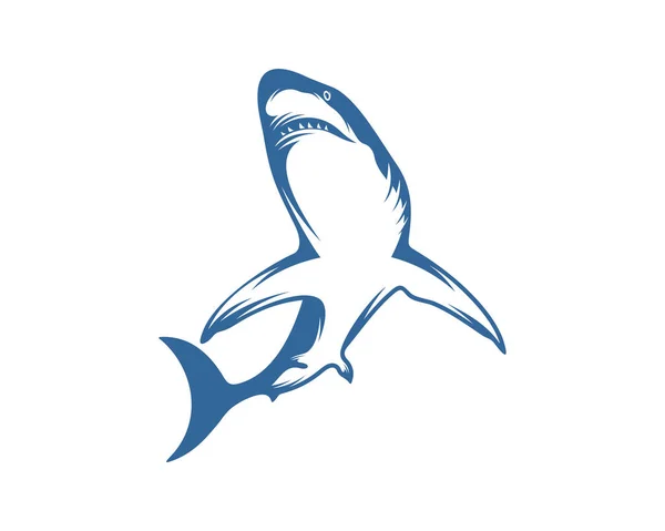 Plantilla Diseño Vectores Logotipo Tiburón Silhouette Shark Logo Ilustración — Vector de stock