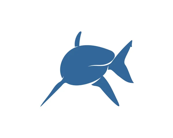 Modelo Design Vetor Logotipo Tubarão Logotipo Tubarão Silhueta Ilustração — Vetor de Stock