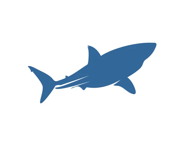 Шаблон Векторного Дизайну Логотипу Акули Логотип Silhouette Shark Ілюстрація — стоковий вектор