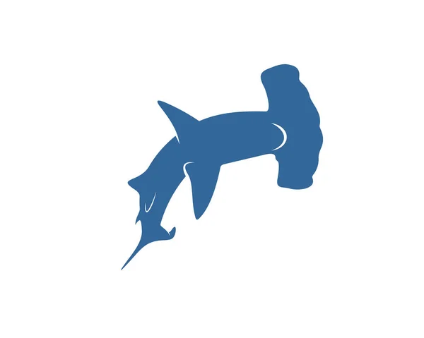 Πρότυπο Σχεδιασμού Φορέα Λογότυπο Καρχαρία Λογότυπο Silhouette Shark Εικονογράφηση — Διανυσματικό Αρχείο