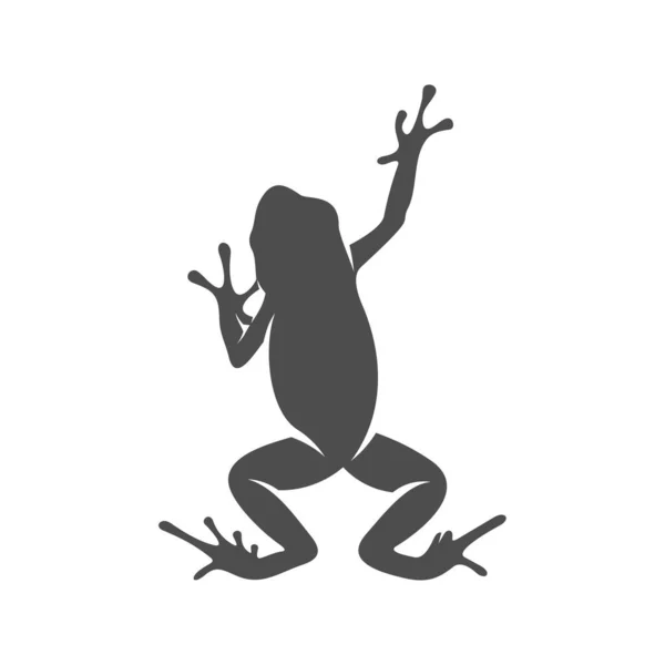 青蛙标识向量设计模板 轮廓青蛙标识动物 — 图库矢量图片