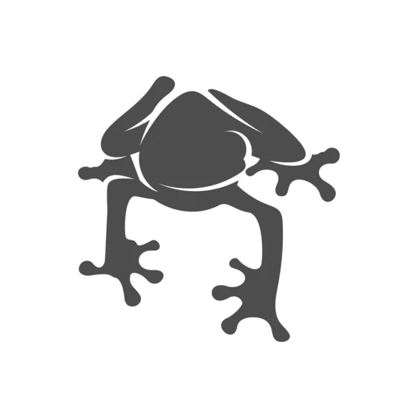 Frog Logo Vector Design Template Silhouette Frog Logo Animal Illustration — Stock Vector