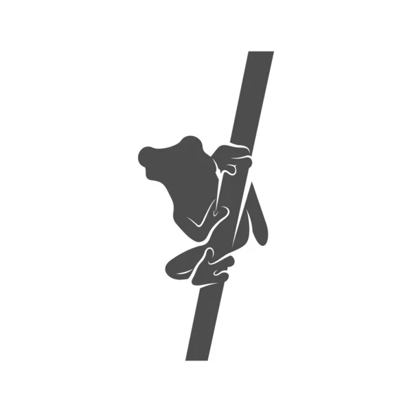 Frog Logo Vector Design Template Silhouette Frog Logo Animal Ilustração — Vetor de Stock