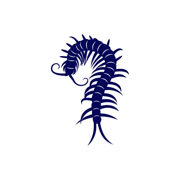 Modèle Conception Vectorielle Logo Centipede Animal Logo Silhouette Centipede Illustration — Image vectorielle