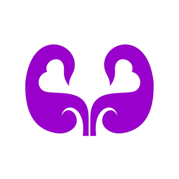 Kidney Love Logo Design Inspiration Template Vector — Stock Vector