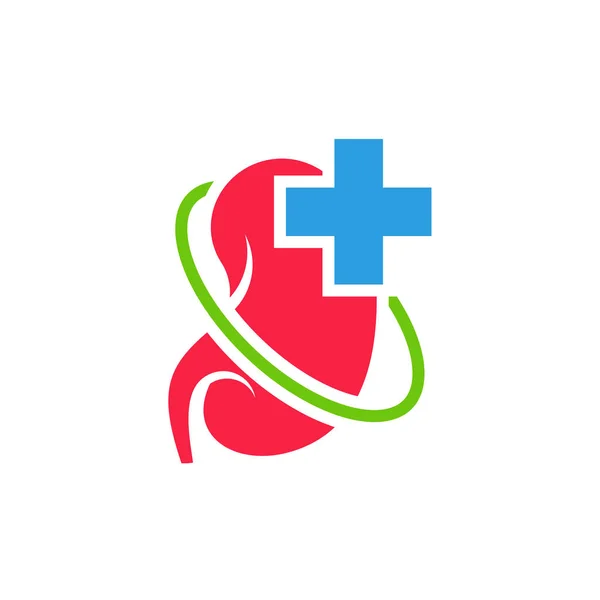 Здоров Дизайн Логотипу Нирки Натхнення Шаблон Вектор — стоковий вектор