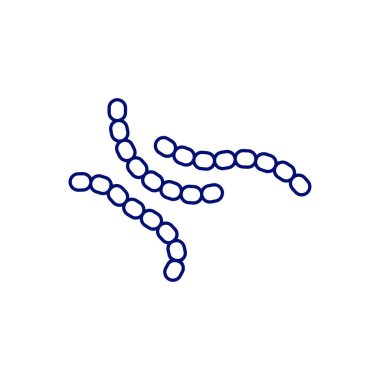 Virüs logo tasarım şablonu, Tehlikeli bakteri vektör çizimi izole edilmiş, simge simgesi