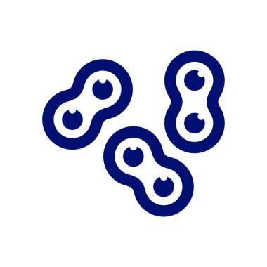 Virüs logo tasarım şablonu, Tehlikeli bakteri vektör çizimi izole edilmiş, simge simgesi