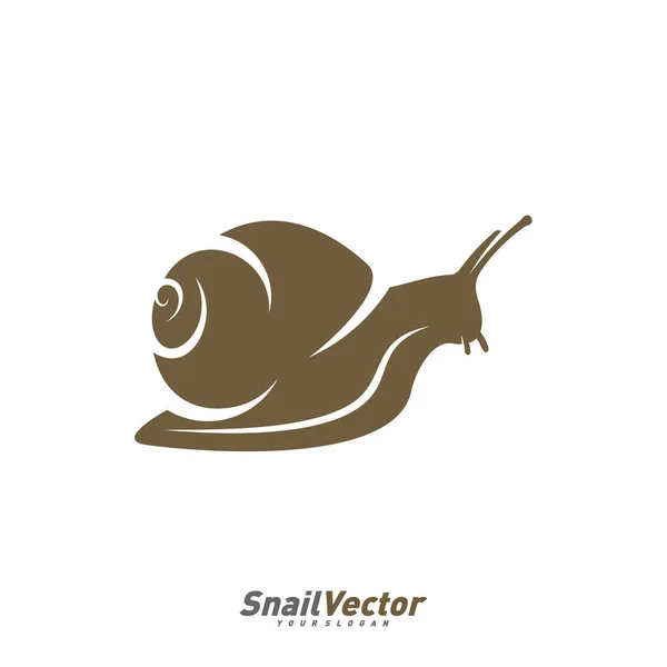Snail Logo Design Vector Template Silhouette Snail Design Illustration — Stock Vector