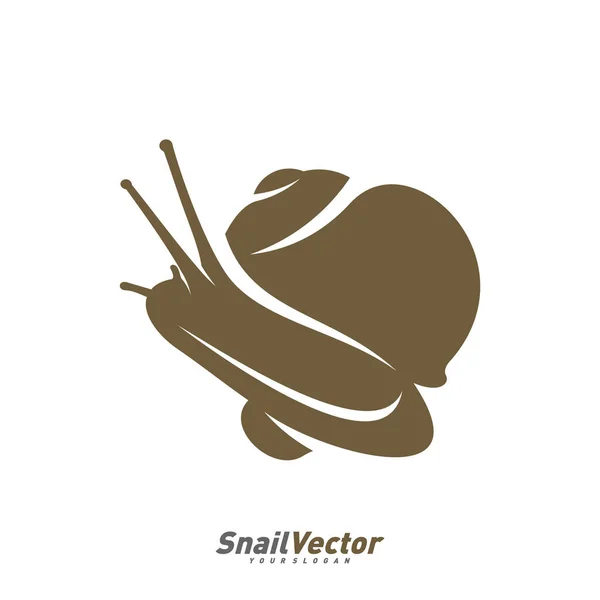 Modèle Vectoriel Conception Logo Escargot Illustration Design Silhouette Escargot — Image vectorielle