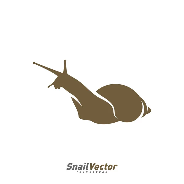 Векторный Шаблон Логотипа Улитки Силуэт Иллюстрации Улитки — стоковый вектор