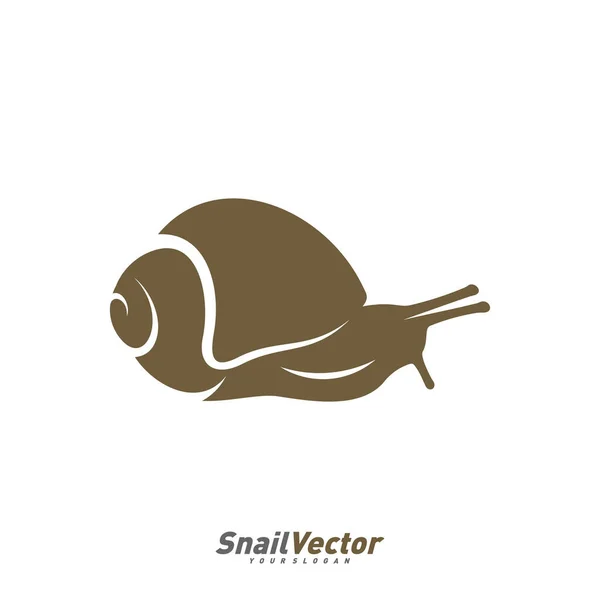 Modèle Vectoriel Conception Logo Escargot Illustration Design Silhouette Escargot — Image vectorielle