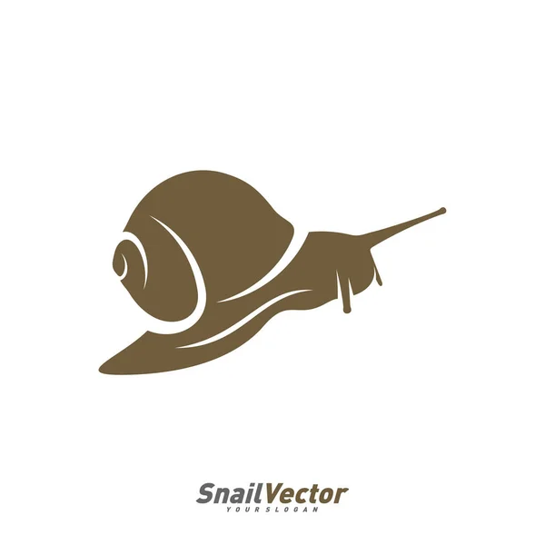 Modèle Vectoriel Conception Logo Escargot Illustration Design Silhouette Escargot — Image vectorielle