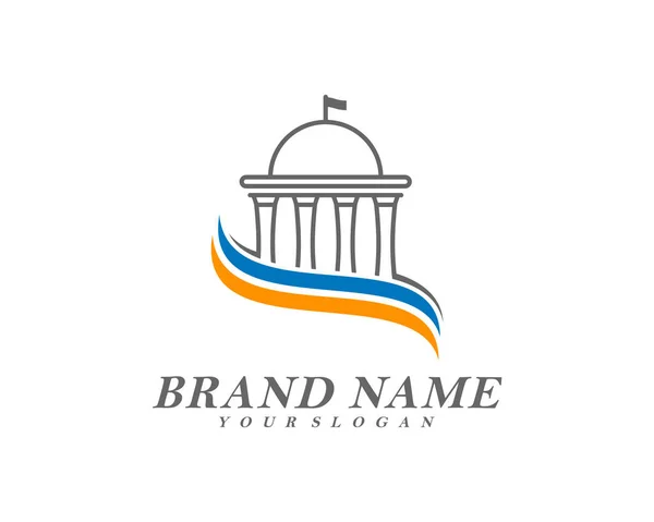 Kreatywny Rząd Budynku Logo Wektor Szablonu Symbol Ikony — Wektor stockowy