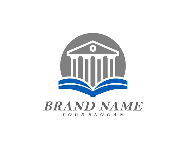 Edifício Governo Criativo Com Vetor Modelo Logotipo Livro Símbolo Ícone — Vetor de Stock