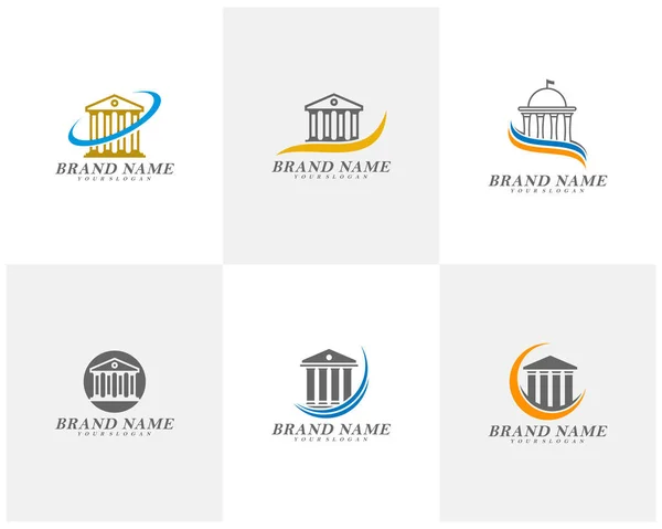 Zestaw Kreatywny Rząd Budynku Logo Wektor Szablon Symbol Ikony — Wektor stockowy