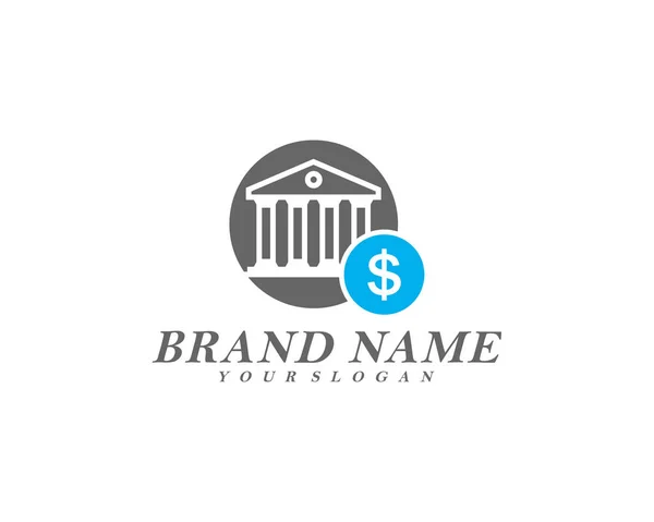 Kreative Regierungsbildung Mit Geld Logo Vorlagenvektor Symbolsymbol — Stockvektor