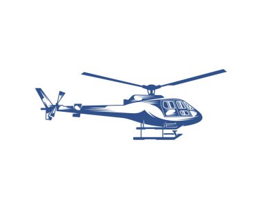 Helikopter logosu tasarım vektör şablonu. Helikopter tasarımı çiziminin silueti