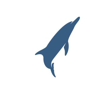 Yunusların logo tasarım vektör şablonu. Yunusların Silueti tasarım illüstrasyonu