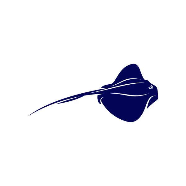 Stingray Logo Design Vektorové Šablony Silueta Stingray Design Ilustrace — Stockový vektor