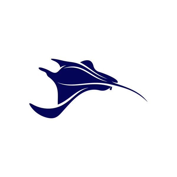Πρότυπο Φορέα Σχεδιασμού Λογότυπου Stingray Σιλουέτα Της Απεικόνισης Σχεδιασμού Stingray — Διανυσματικό Αρχείο
