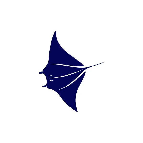 Plantilla Vectorial Diseño Logotipo Stingray Silueta Diseño Stingray Ilustración — Archivo Imágenes Vectoriales