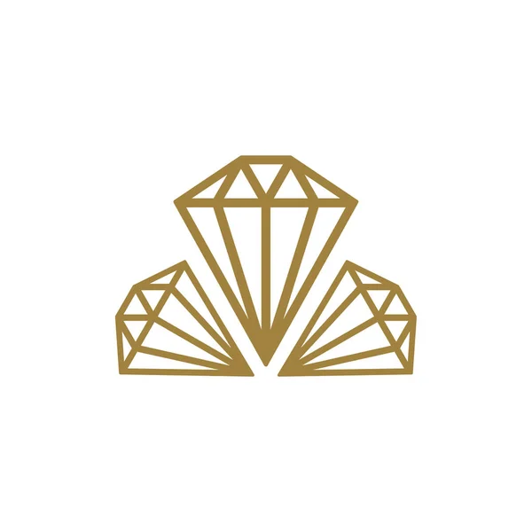 Modelo Vetor Design Logotipo Diamante Diamante Criativo Sobre Fundo Branco — Vetor de Stock