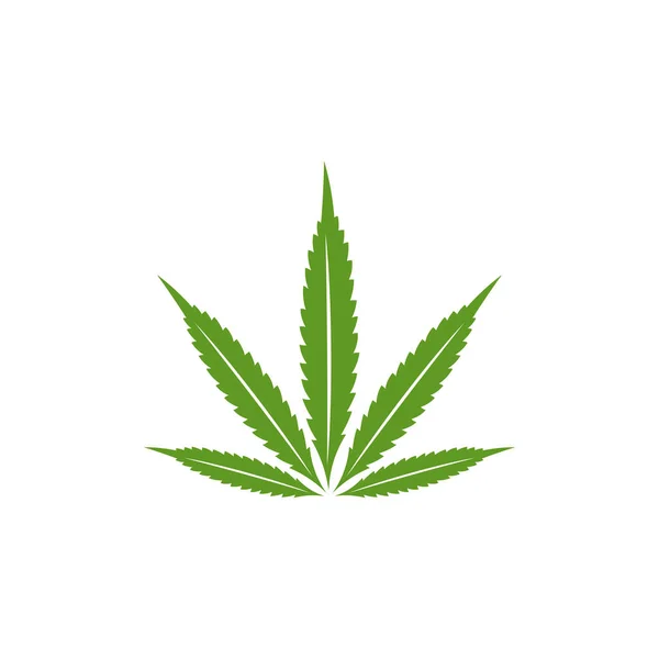 Cannabis Leaf Logo Design Vector Template Creative Cannabis White Background — Stock Vector