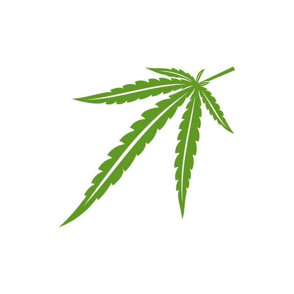Cannabis Blatt Logo Design Vektorvorlage Kreativer Cannabis Auf Weißem Hintergrund — Stockvektor