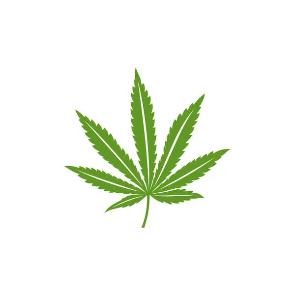 Cannabis Blatt Logo Design Vektorvorlage Kreativer Cannabis Auf Weißem Hintergrund — Stockvektor