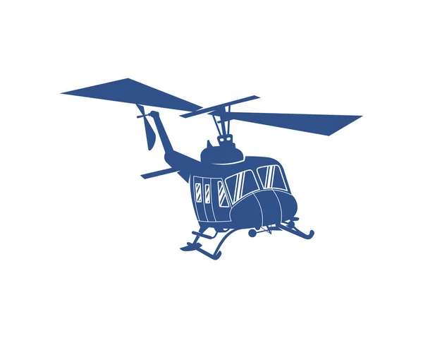 Helikopter Logo Ontwerp Vector Template Silhouet Van Helikopter Ontwerp Illustratie — Stockvector