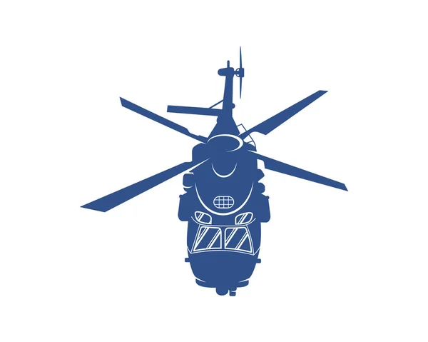 Plantilla Vector Diseño Logotipo Helicóptero Silueta Diseño Helicóptero Ilustración — Vector de stock