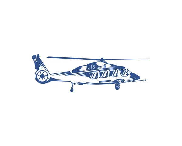 Modello Vettoriale Progettazione Del Logo Dell Elicottero Silhouette Elicottero Disegno — Vettoriale Stock