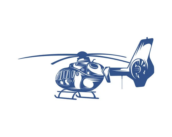 Helikopter Logo Ontwerp Vector Template Silhouet Van Helikopter Ontwerp Illustratie — Stockvector