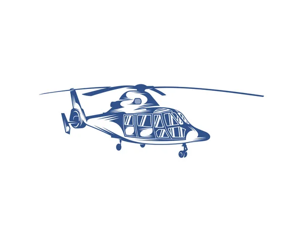 Modello Vettoriale Progettazione Del Logo Dell Elicottero Silhouette Elicottero Disegno — Vettoriale Stock