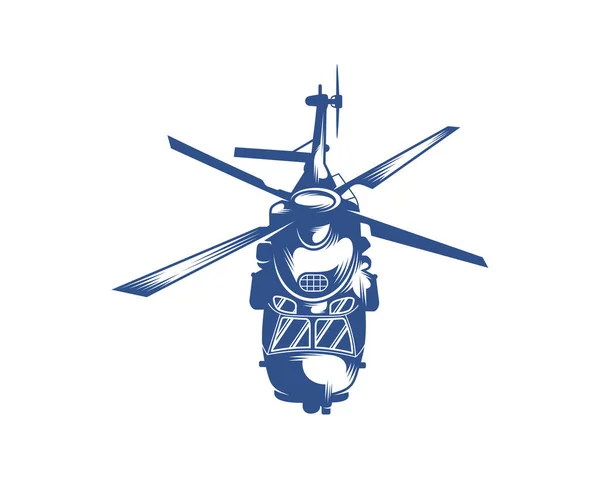 Helikopter Logo Ontwerp Vector Template Silhouet Van Helikopter Ontwerp Illustratie — Stockvector