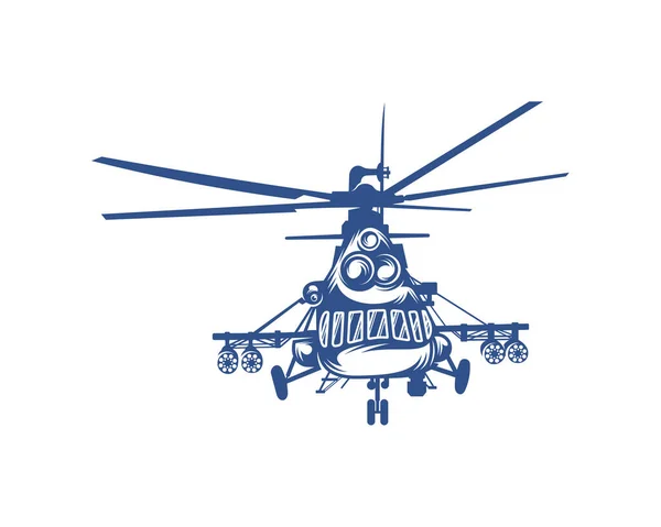 Helikopter Logo Ontwerp Vector Template Silhouet Van Helikopter Ontwerp Illustratie — Stockvector