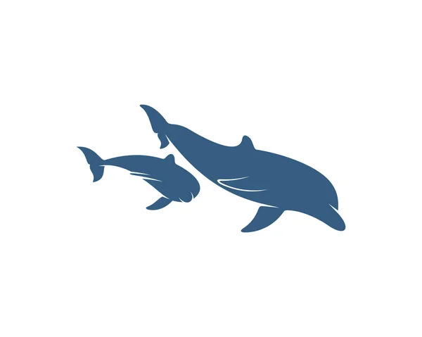 Logo Delfinów Projektuje Szablon Wektora Sylwetka Projektu Delfinów Ilustracja — Wektor stockowy